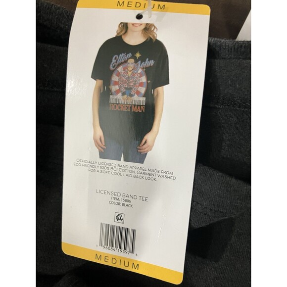 Elton John Rocket Man Women's T-Shirt M Medium Official Merch Bling Rhinestones - Picture 5 of 6